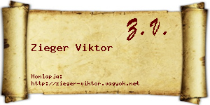 Zieger Viktor névjegykártya